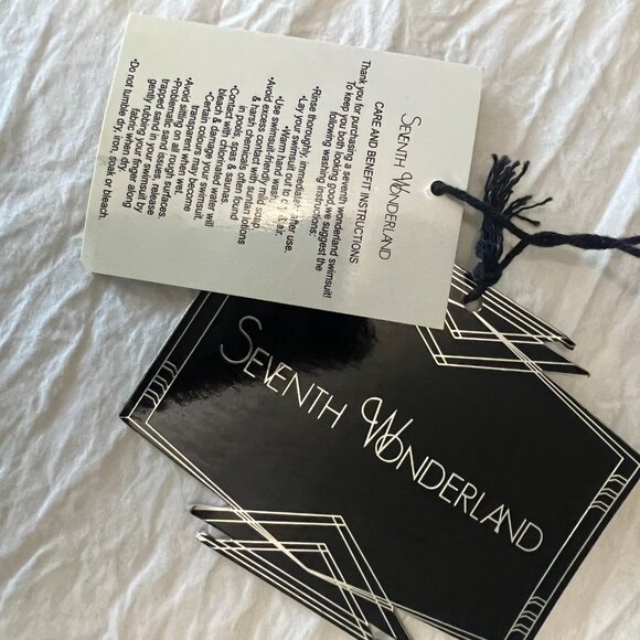 SEVENTH WONDERLAND BIKINI SIZE 8 BLACK/PURPLE NWT - Picture 3 of 4